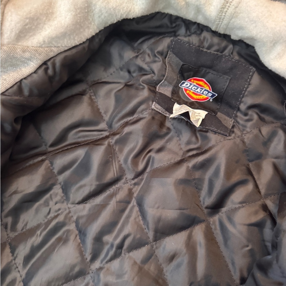Dickies HOODED DUCK SHIRT JACKET COAT Quilted Camo black gray TJ203 M - Picture 4 of 5